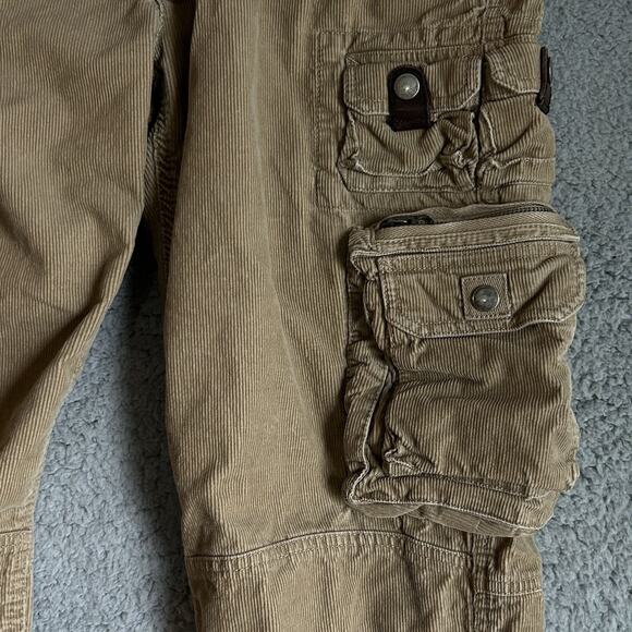 Polo Ralph Lauren 36 Vintage Corduroy Military Tactical Cargo Pants Multi Pocket - Picture 11 of 16